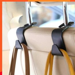 New 2PCS Car Seat Headrest Hook Auto Interior Fastener Hangers for Bags Car Clips Hidden Storage Rear Seat Hook Car Decorative