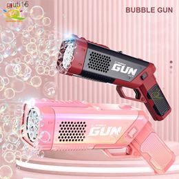 Gun Toys HUIQIBAO Automatic Pistol Bubble Machine Toys Children Summer Beach Outdoor Fight Fantasy Toys for Boys Kids Game Girls Gift T230522