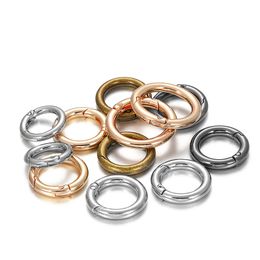 5Pcs/Lot Metal O Ring Spring Clasps Openable Round Carabiner Keychain Bag Hook Buckles Connector for DIY Jewellery Making Findings