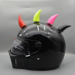 Motorcycle Helmets 1pcs Helmet Decoration Horns Shape Motocross Jewelry Supplies Bicycle Car Stickers Ski Black Red Pink Green