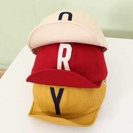 Caps Hats Spring Summer Letter baseball cap Solid Soft Brown Baby Boys Girls Sun Cap Toddler Kids Snapshot Hip Hop Hat G220522