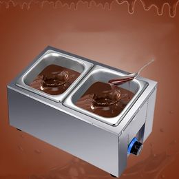 Electric Chocolate Melting Machine Commercial Air Heating Chocolate Cheese Melting Pot Warmer Melter 1/2/3/4 Grid Milk Heating Furnace