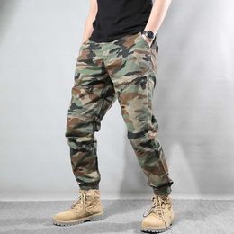 Camo 2022 Leg Track Cotton Men's Durable Full Set Casual Hiking Freight Cropped Pants P230522