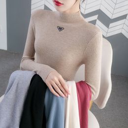 New Designer Women's Sweater High Neck Thin Fit Women's Shirt Slim Fitting Sweater