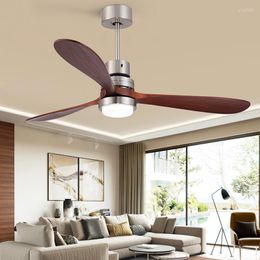 Classic Oirgal Wooden Ceiling Fan Reversiable DC Motor Suitable For Winter And Summer Support 110V-220V