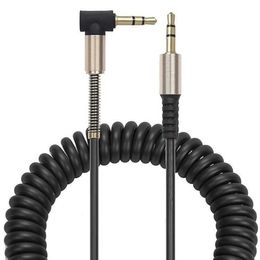 3.5mm male to male AUX audio cable car mounted telescopic spring cable mobile phone connection speaker car extension cable