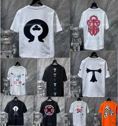 Classics Mens t Shirts Heart High Quality Brand Crew Neck Chromes Short Sleeves Tops Tees Ch T-shirts Sweater Casual Horseshoe Sanskrit Cross Print TNKBZN64