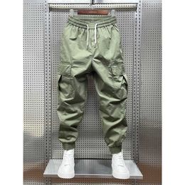 Men's Pants Summer thin outdoor elastic waist 2022 ultra-thin goods men's fashion relaxed casual leg track autumn youth khaki harem pants P230522