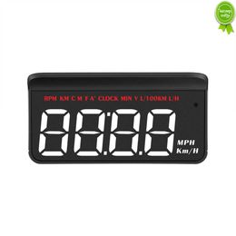 Car New 3.8inch OBD Head Up Display On-board Windshield Projector HUD Car Clock Overspeed Voltage Water Temperature Alarm Speedometer