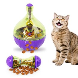 Cat Toys Interactive Cat Food Feeders Ball Pet Toys Tumbler Toy Smarter Cat Dogs Playing Toys Treat Ball Shaking for Dogs Increases G230520