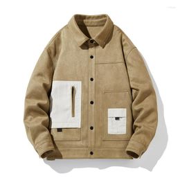 Men's Jackets Coat Boys Baseball Clothes Men's 2023 Spring Autumn Suede With Plankton Handsome Jacket Tide