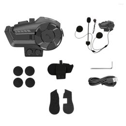 Motorcycle Helmets 800M Bluetooth Helmet Intercom 2 Rider Pairing Interphone Headset With DSP CNC Noise Reduction Function