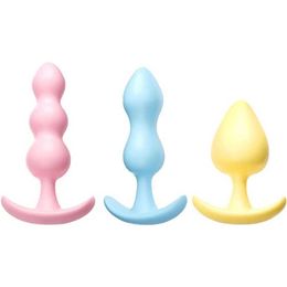 factory outlet Silicone PCS Toy Expanding Anal Trainer Butt Plug Set Beginners Advanced Users Sex Toys for Men Women and Couples