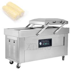 DZ-400/2S Vacuum Packaging Coffee Double Chamber Food Tray Sealer Fruits Rice Packing Machine Food Plastic Bag