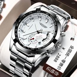 Wristwatches LANGLISHI Original Men's Quartz Watches Luxury Imported Movement Waterproof Luminous Stainless Mechanical For Men
