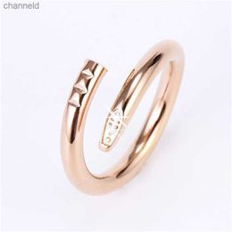 Band Rings Three Stone Mens Ring White Gold Designer Nail Ring Luxury Jewellery Midi Promise Rings For Women Couple Matching Titanium Steel Alloy Fashion Accessories