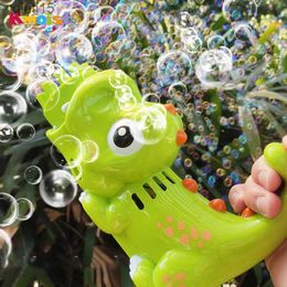 Gun Toys Bubble Gun Electric Automatic Soap Rocket Bubbles Machine Kids Portable Outdoor Party Toy Blower Toys for Boy Girl Children Gift T230522