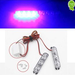 Car New 1 Pair Police Lights Led Strobe Lights Flasher 3 LED Auto Flash Stroboscopes Strobe Light Parking Emergency Warning Signal Light