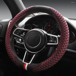Steering Wheel Covers Car Universal Four Seasons Anti-skid Cover Ice Silk With Breathable Holes 38cm Auto Styling
