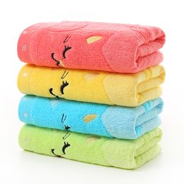 1pcs Children Towels Comfortable Bamboo Fibre Super Soft Kids Cute Kittens Strong Water Absorbing High End Towel High Quality