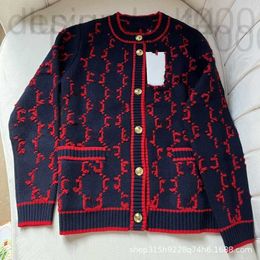 Women's Sweaters luxuriousWomen's designer Autumn and winter new jacquard cardigan with bright button decoration RF8U NR2C WVVE