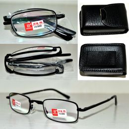 Sunglasses Pu Case Belt Easy Quality Foldable Noble Wear Anti-reflection Coated Reading Glasses 1.0 1.5 2.0 2.5 3.0 3.5 4.0Sunglasses