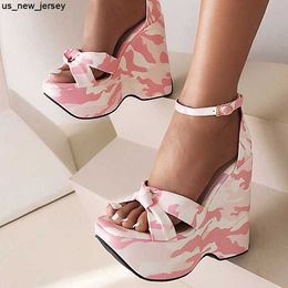 Sandals Platform Sandals Women Summer 2023 Open Toe Punk Style High Wedges Satin Casual Heeled Summer Shoes Big Size 43 Luxury Sandals J230518 J230519 J230522