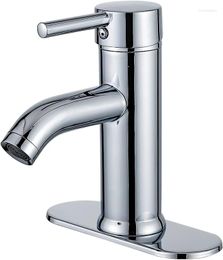 Bathroom Sink Faucets Faucet Brushed Nickel Single Handle Tall Modern One-Hole Washbasin Lavatory