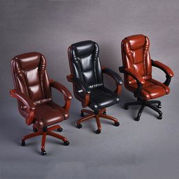 Acessórios para bonecas Modelo de cadeira de escritório Modelos de móveis realistas Ornamentos 1 6 Mini Cadeiras Cenas Decoração
