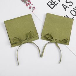 Boxes Chic Envelope Pouches Velvet Jewellery Bag for Earrings Necklace Christmas Jewellery Wedding Small Green Microfiber Pouch Gift Bag