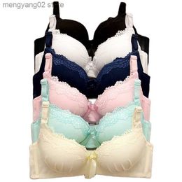 Bras Lace Floral Wire Free Bra For Women's Intimates Comfortable Push Up Underwear Girls dent Daily Lingerie 32/70 - 38/85 AB Cup T230522