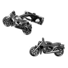 High quality fashion men's shirts Cufflinks black motorcycle design Cufflinks brass material transportation