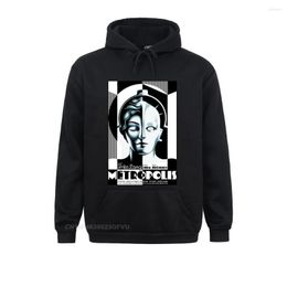 Men's Hoodies Metropolis Fritz Lang 1927 Cult Classic Sci Fi Men Machine Robot Pullover Hoodie Round Neck Adult Women Oversized Clothes