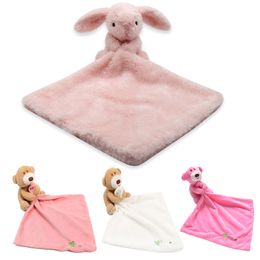 Stuffed Animal Bunny Rabbit Security Blanket Infant Snuggler Plush Baby Love Soothe Appease Towel Comforting Blankie Toy Rattle