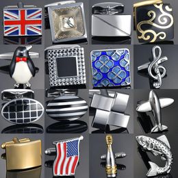 Sexy Oval Lattice Cufflinks Life Design Cup/scissors/lock/Flag/Plane Cuff Links Piano Brass Cuffs Novelty Cuff Links