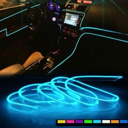 1m 3m 4m 5m Neon Light Glow EL Wire Flexible LED Rope Light Strip Sewing Shoes Clothing Hat Sewn Stage Show Car Decoration