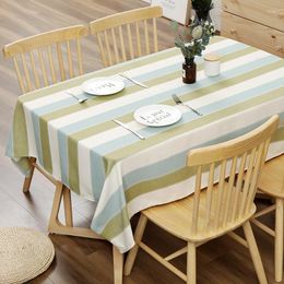 Table Cloth Simple Strip Cover Waterproof Coffee TableCloth Rectangular Home Desk Party Decor Nappe