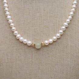 Chains Charming Pearl Necklace Natural Freshwater Mother Shell Round Beads Wedding Bridal Party Jewellery Accessories Gift