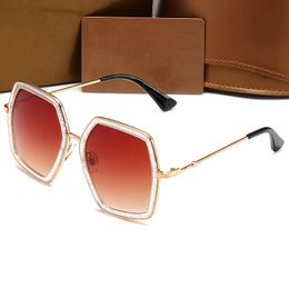 Hexagon Men Women Sunglasses Square Polygon Sun Glasses Brand Designer Retro Shades Metal Frame Eyewear UV400