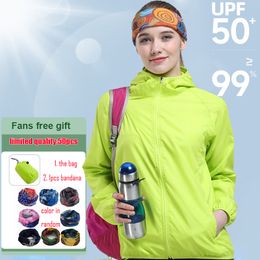 Outdoor Jackets Hoodies Camping windproof jacket Women's hiking Waterproof sun protection fishing with pockets for quick drying of skin 230520