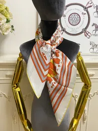 Women's square scarf scarves shawl 100% twill silk material pint pattern size 90cm- 90cm