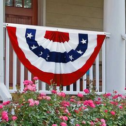 Party Decoration Excellent Stripes Stars Flag Polyester Independence Day Flag Colorfast July 4th USA National Day Half Banner Flag Decorative T230522