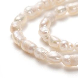 Beads 5Strand Natural Cultured Freshwater Pearl Beads Strands Rice Shape perle Beads for bijoux femme Making Decor about 115pcs/strand