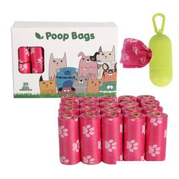 Other Dog Supplies Biodegradable Waste Bag 20 Rolls Pets Dogs Poop Bags With Dispenser Drop Delivery Home Garden Pet Dhf0D