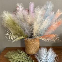 Decorative Flowers Faux Pampas Grass Large Flower Bouquet Fake Artificial Decor Tall Fluffy Stems Living Room