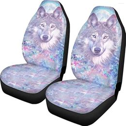 Car Seat Covers White Moon Wolf Cover Washable Soft Bucket Comfort Automobile Cushion Pad Protective Fit Most Cars