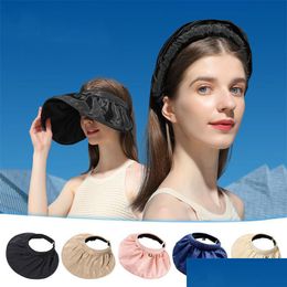 Party Hats Summer Beach Empty Shell Sun Protection Female Folding Hair Band Drop Delivery Home Garden Festive Supplies Dh1Eq