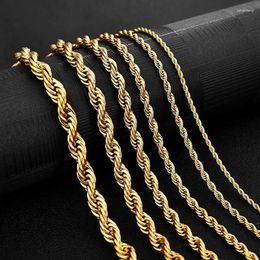 Chains Selling 2/3/4/5/6mm 316L Rope Chain Necklace Stainless Steel Never Fade Waterproof Choker Men Women High Quality Jewelry