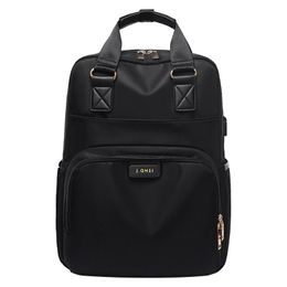 Backpack USB Charge Oxford Cloth Travel Bag Business Laptop Shoulder Zipper College Fashion School Large Capacity Waterproof