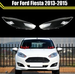 Car Front Headlight Cover Auto Headlamp Caps Lampshade Lampcover Head Lamp Light Glass Lens Shell For Ford Fiesta 2013-2015